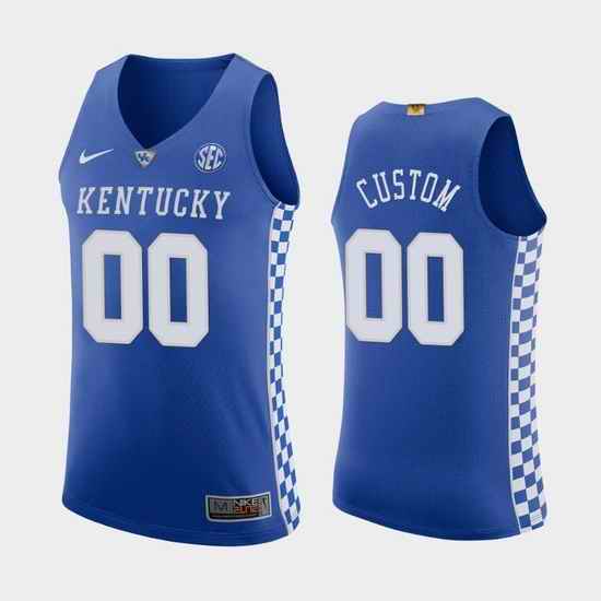 Kentucky Wildcats Custom Royal Authentic Men'S Jersey->->Custom Jersey