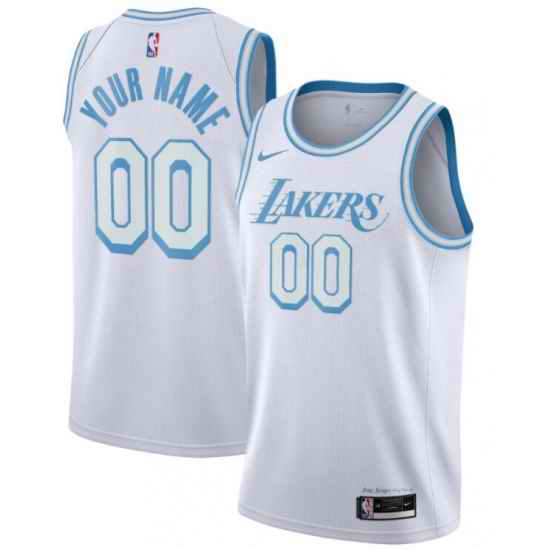 Men Women Youth Toddler Los Angeles Lakers White Custom Nike NBA Stitched Jersey->customized nba jersey->Custom Jersey