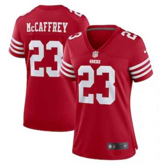 Women San Francisco 49ers Christian McCaffrey Nike Red Vapor Untouchable Stitched Jersey->women nfl jersey->Women Jersey