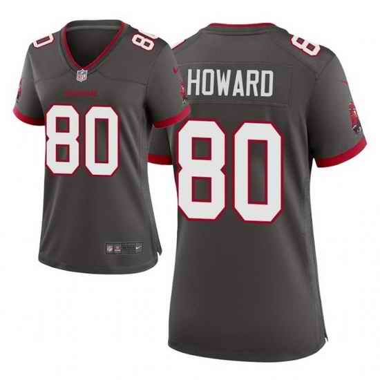 Women Nike Tampa Bay Buccaneers #80 O J Howard Pewter Alternate Vapor Limited Football Jersey->women nfl jersey->Women Jersey