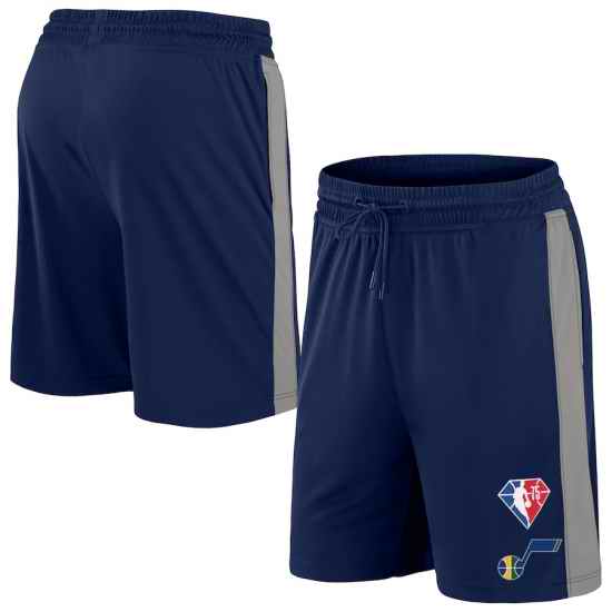 Men Utah Jazz Navy Shorts->nba shorts->NBA Jersey