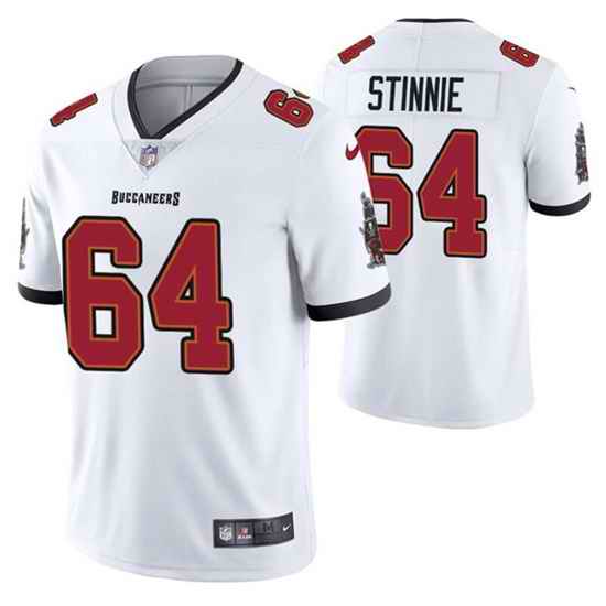 Men Tampa Bay Buccaneers #64 Aaron Stinnie White Vapor Untouchable Limited Stitched Jersey->tampa bay buccaneers->NFL Jersey