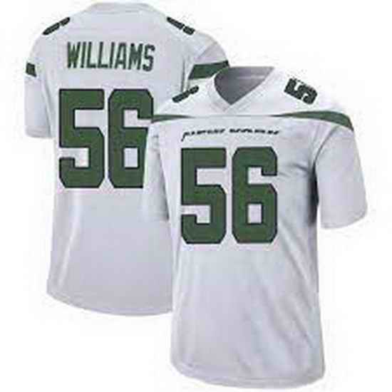 Men New York Jets Quincy Williams #56 White Vapor Limited Stitched Football Jersey->new york jets->NFL Jersey