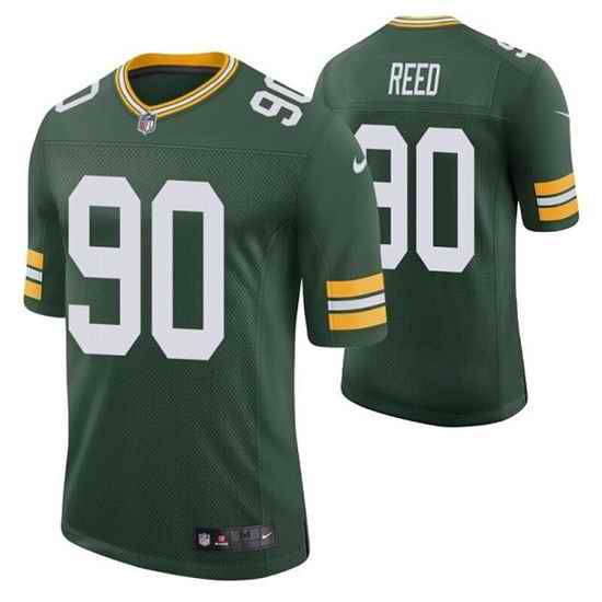 Men Green Bay Packers #90 Jarran Reed Green Stitched Football Jersey->green bay packers->NFL Jersey