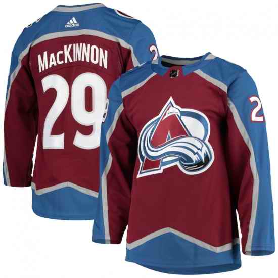 Men Adidas Colorado Avalanche #29 Nathan MacKinnon Authentic Burgundy Red Home NHL Jersey->anaheim ducks->NHL Jersey