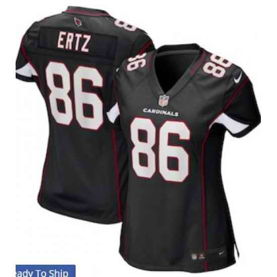 Women Arizona Cardinals #86 Zach Ertz Black Vapor Limited Jersey->women nfl jersey->Women Jersey