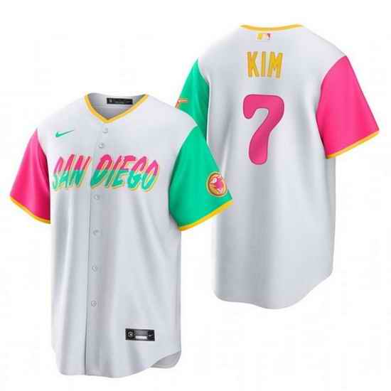 Men San Diego Padres #7 Ha Seong Kim 2022 White City Connect Cool Base Stitched Jersey->san diego padres->MLB Jersey