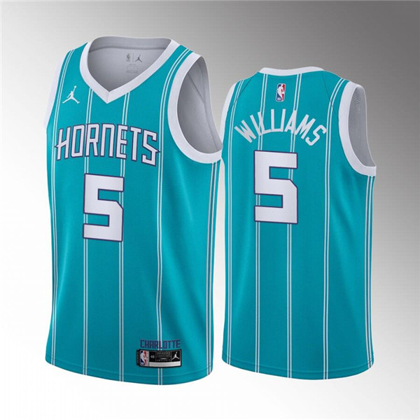 Men's Charlotte Hornets #5 Mark Williams 2022 Draft Stitched Basketball Jersey->boston celtics->NBA Jersey