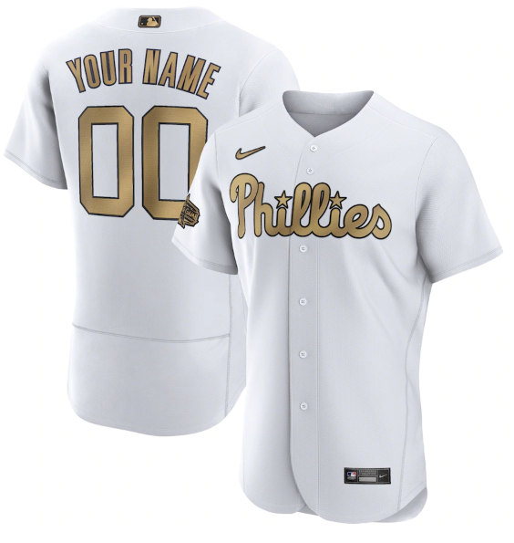 Men's Philadelphia Phillies Active Player Custom White 2022 All-Star Flex Base Stitched MLB Jersey->oakland athletics->MLB Jersey