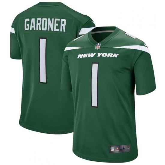 Men Nike New York Jets #1 Sauce Gardner Green Vapor Limited Jersey->new york jets->NFL Jersey