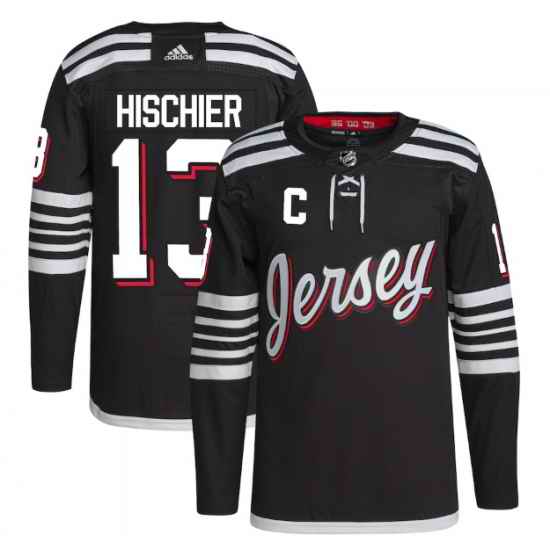 Men New Jersey Devils #13 Nico Hischier 2021 2022 Black Stitched Jersey->new jersey devils->NHL Jersey
