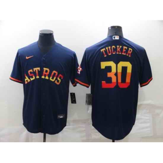 Men Houston Astros #30 Kyle Tucker 2022 Navy Cool Base Stitched Jerse->houston astros->MLB Jersey