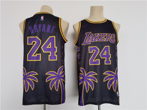 Men's Los Angeles Lakers #24 Kobe Bryant Black Throwback basketball Jersey->los angeles lakers->NBA Jersey