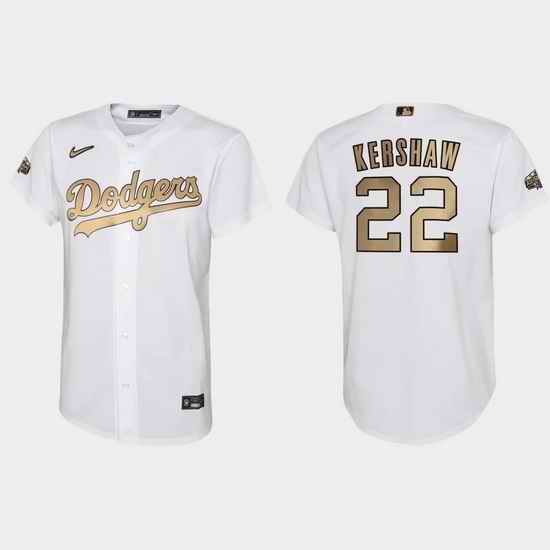 Youth Clayton Kershaw Los Angeles Dodgers 2022 Mlb All Star Game White Jersey->san diego padres->MLB Jersey