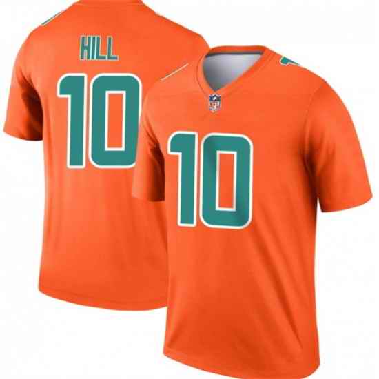 Men Miami Dolphins #10 Tyreek Hill Orange Inverted Legend Stitched Football Jersey->miami dolphins->NFL Jersey