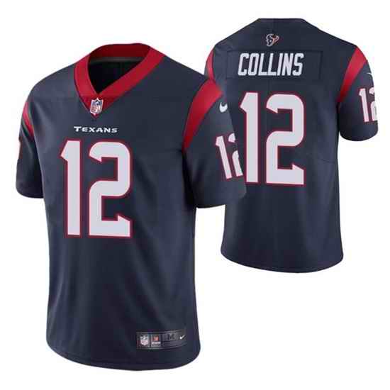 Men Houston Texans #12 Nico Collins Navy Vapor Untouchable Limited Stitched Jersey->houston texans->NFL Jersey