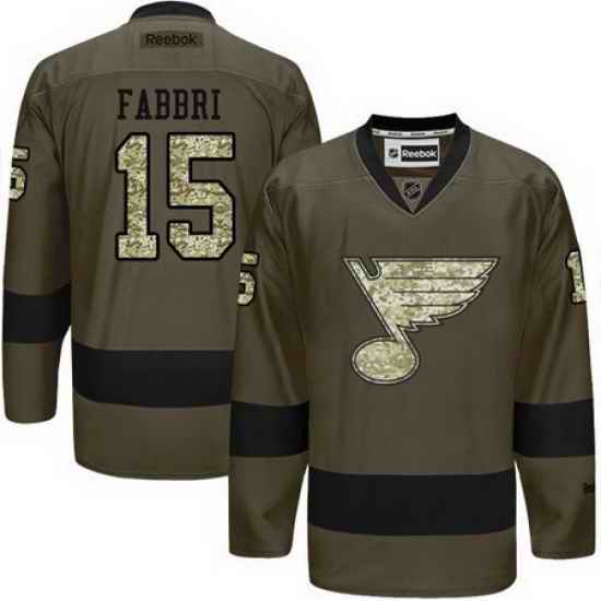 Blues #15 Robby Fabbri Green Salute to Service Stitched NHL Jersey->st.louis blues->NHL Jersey