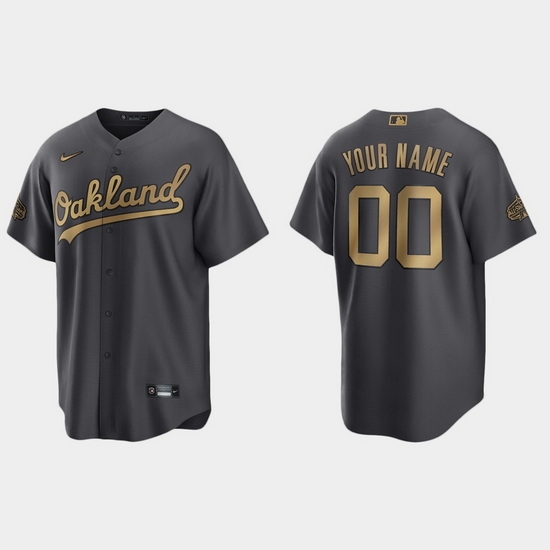 Men Women Youth Custom Oakland Athletics 2022 Mlb All Star Game Charcoal Replica Jersey->customized mlb jersey->Custom Jersey