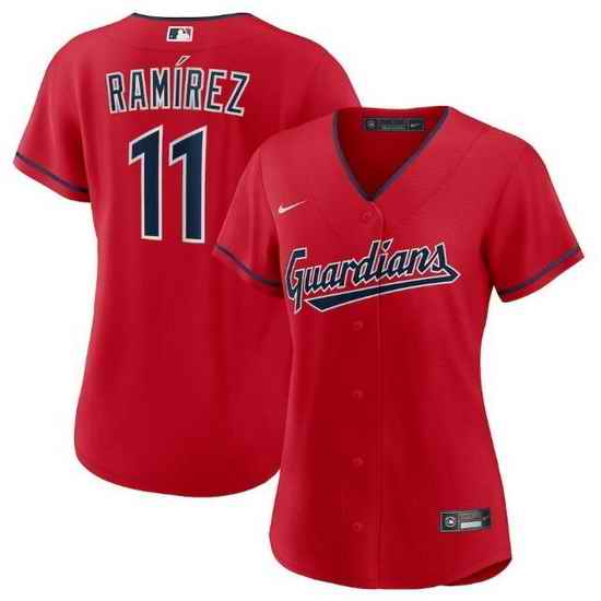 Women Cleveland Guardians #11 Jos E9 Ram EDrez Stitched Baseball Jersey->women mlb jersey->Women Jersey
