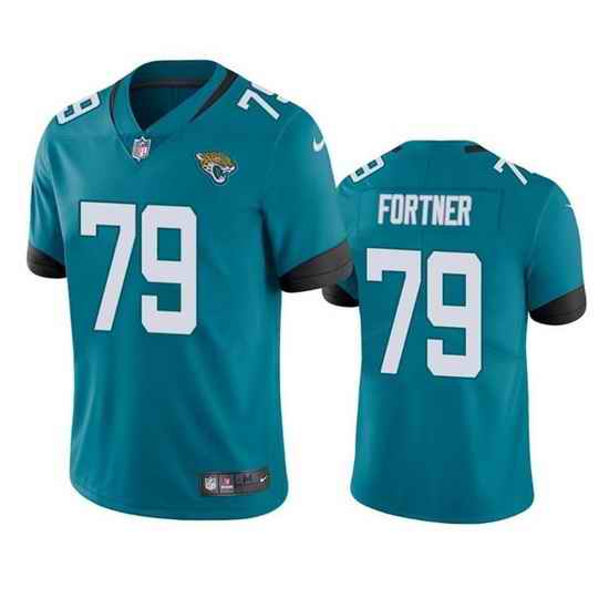 Men Jacksonville Jaguars #79 Luke Fortner Teal Vapor Untouchable Limited Stitched Jersey->jacksonville jaguars->NFL Jersey