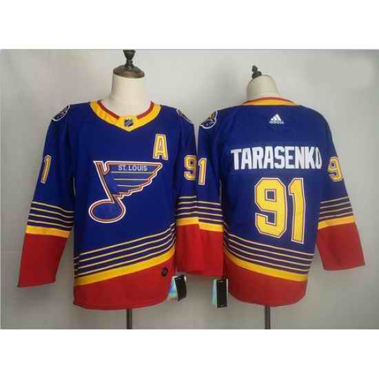 Blues #91 Vladimir Tarasenko Blue Adidas Jersey->st.louis blues->NHL Jersey