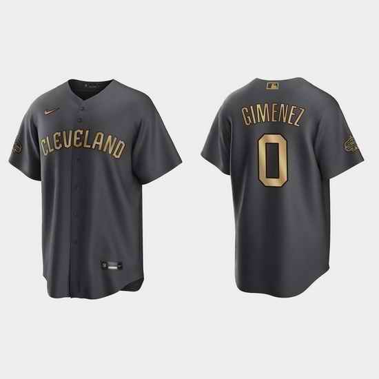 Men Andres Gimenez Guardians 2022 Mlb All Star Game Charcoal  Jersey->2022 all star->MLB Jersey
