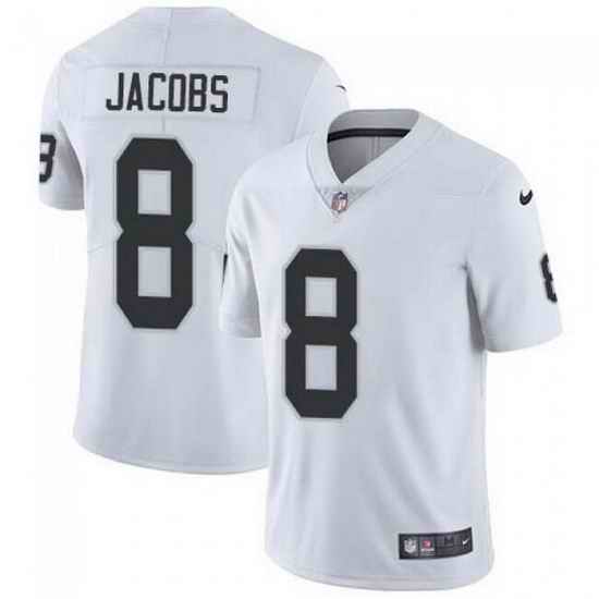 Men Las Vegas Raiders #8 Josh Jacobs White Vapor Limited Stitched jersey->las vegas raiders->NFL Jersey