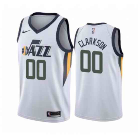 Men Utah Jazz #00 Jordan Clarkson White Association Edition Swingman Stitched Jersey->utah jazz jerseys->NBA Jersey