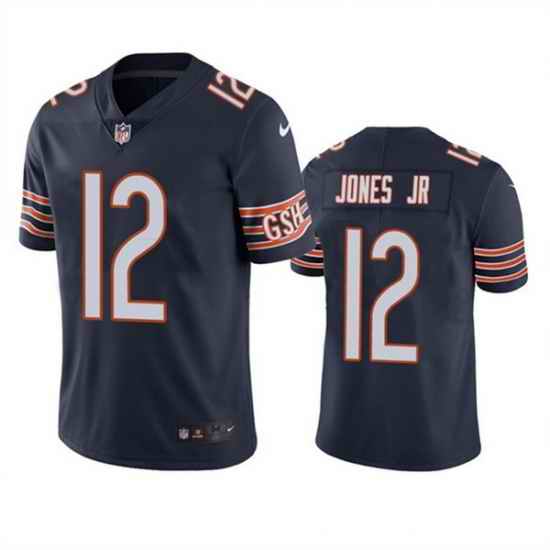 Men's Chicago Bears #12 Velus Jones Jr. Navy Vapor untouchable Limited Stitched Jersey->chicago bears->NFL Jersey
