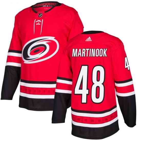 Mens Adidas Carolina Hurricanes #48 Jordan Martinook Authentic Red Drift Fashion NHL Jersey->women nhl jersey->Women Jersey
