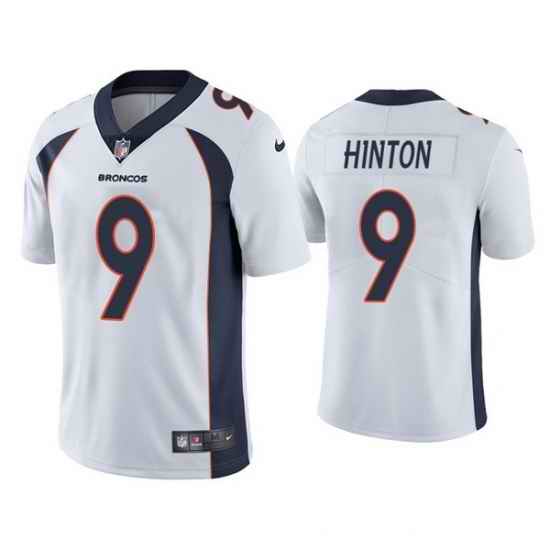 Men Denver Broncos #9 Kendall Hinton White Vapor Untouchable Limited Stitched Jersey->denver broncos->NFL Jersey
