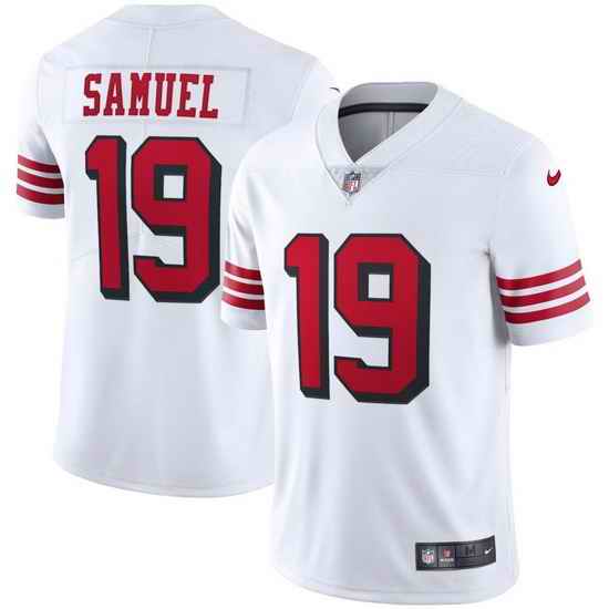 Men Francisco 49ers Deebo Samuel #19 White Rush Football Jersey->san francisco 49ers->NFL Jersey