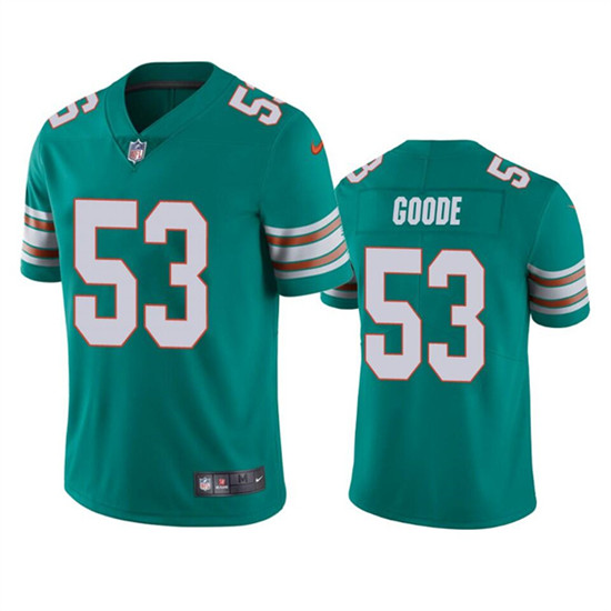 Men's Miami Dolphins #53 Cameron Goode Aqua Color Rush Limited Stitched Football Jersey->los angeles chargers->NFL Jersey