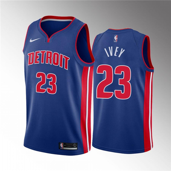 Men's Detroit Pistons #23 Jaden Ivey 2022 Draft Blue Basketball Stitched Jersey->detroit pistons->NBA Jersey
