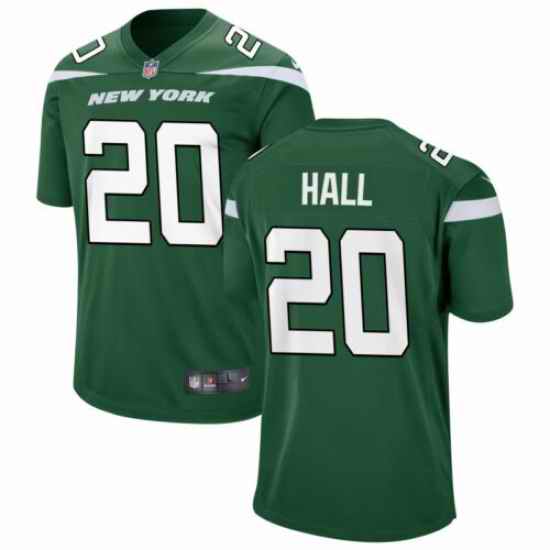 Men Nike New York Jets Breece Hall #20 Green 2022 NFL Draft Player Vapor Limited Green Jersey->hall of fame 50th patch->NFL Jersey