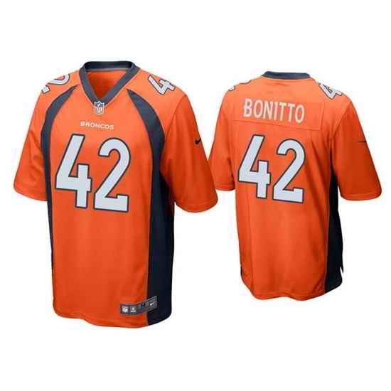 Men Denver Broncos #42 Nik Bonitto Orange Game Stitched Jerseyy->denver broncos->NFL Jersey