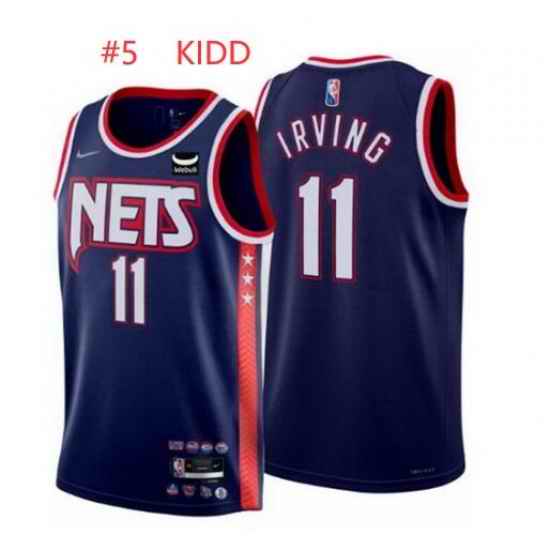 Nets #5 KIDD Navy Jersey->brooklyn nets->NBA Jersey