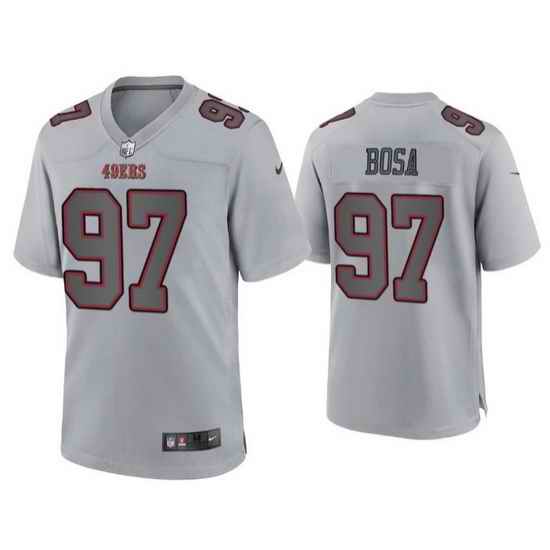 Men San Francisco 49ers #97 Nick Bosa Grey Atmosphere Fashion Stitched Game Jersey->san francisco 49ers->NFL Jersey