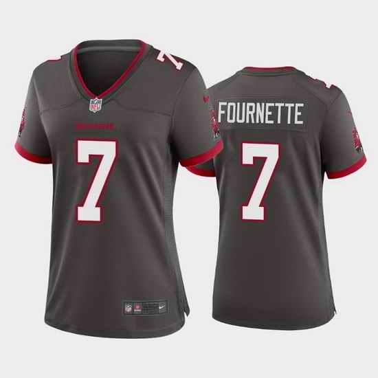 Women Nike Tampa Bay Buccaneers #7 Leonard Fournette Pewter Alternate Vapor Limited Jersey->women nfl jersey->Women Jersey