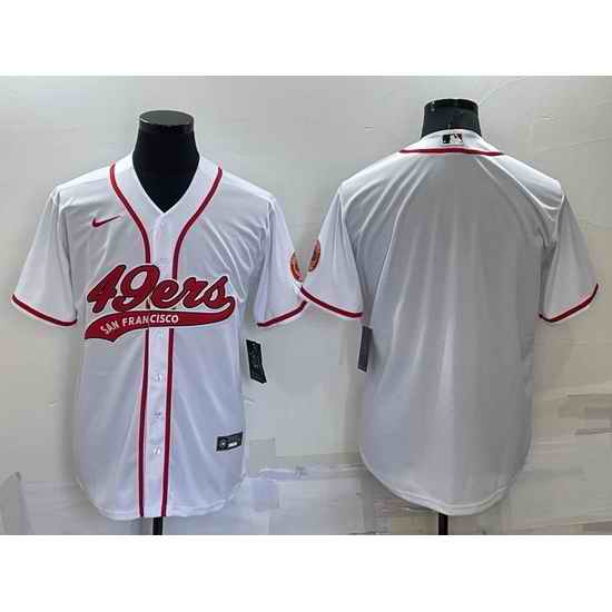 Men San Francisco 49ers Blank White Cool Base Stitched Baseball Jersey->tampa bay buccaneers->NFL Jersey