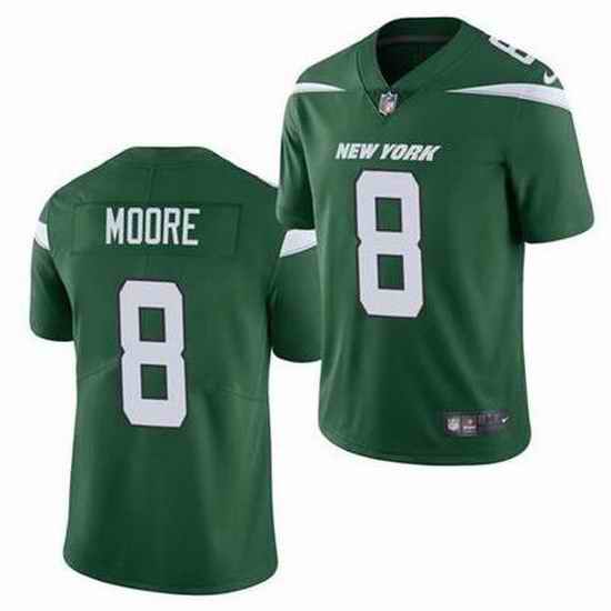 Youth New York Jets Elijah Moore #8 Green Vapor Limited Stitched Football Jersey->youth nfl jersey->Youth Jersey