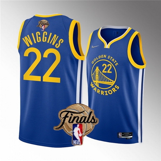 Youth Golden State Warriors #22 Andrew Wiggins 2022 Blue NBA Finals Stitched Jersey->youth nba jersey->Youth Jersey