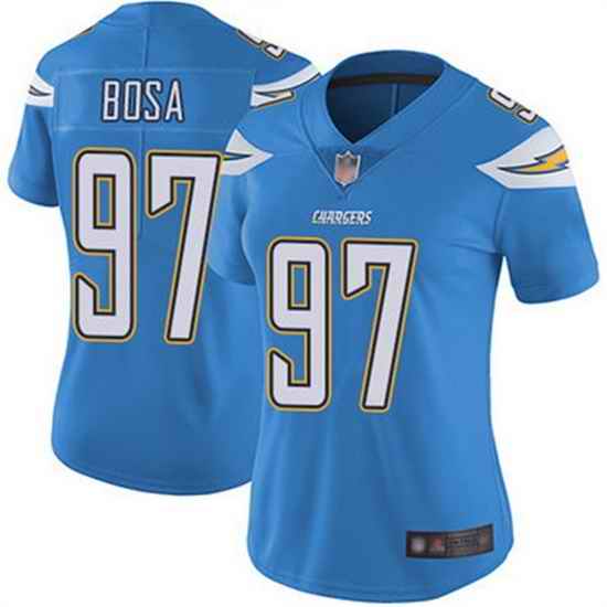 Women Los Angeles Chargers #97 Joey Bosa Blue Vapor Untouchable Limited Stitched NFL Jersey->women nfl jersey->Women Jersey