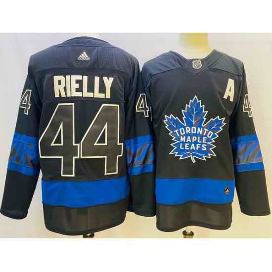 Men Toronto Maple Leafs Black #44 Morgan Rielly Alternate Premier Breakaway Reversible Stitched jersey->toronto maple leafs->NHL Jersey