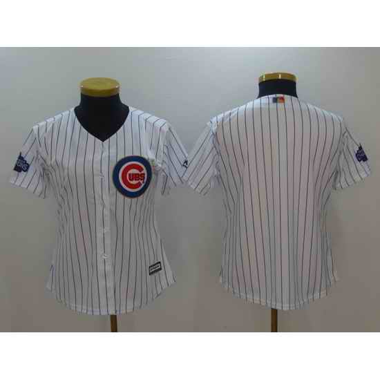 Women Chicago Cubs Blank White Cool Base Stitched Baseball Jerse->women mlb jersey->Women Jersey