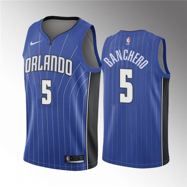 Men's Orlando Magic #5 Paolo Banchero Blue 2022 Draft Basketball  Stitched Jersey->orlando magic->NBA Jersey