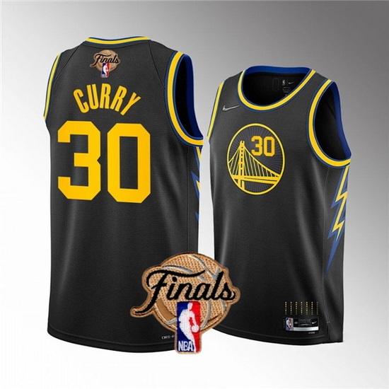 Youth Golden State Warriors #30 Stephen Curry 2022 Black NBA Finals Stitched Jersey->youth nba jersey->Youth Jersey