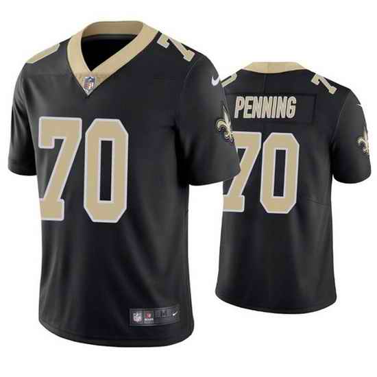 Men New Orleans Saints #70 Trevor Penning Black Vapor Limited Stitched jersey->new england patriots->NFL Jersey