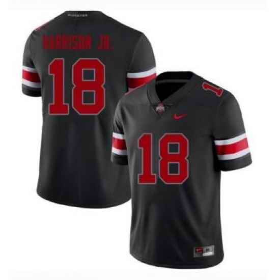 Men Nike #18 Ohio State Buckeyes Scarlet Black NCAA Football Jersey->ohio state buckeyes->NCAA Jersey