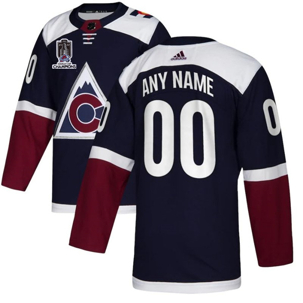 Men's Colorado Avalanche Avtive Player Custom 2022 Navy Stanley Cup Champions Patch Stitched Jersey->colorado avalanche->NHL Jersey